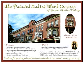 charles village painted ladies contest poster baltimore md